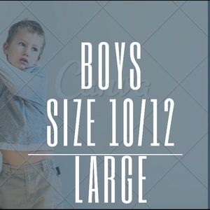 Boys Size 10/12 or Large Clothing